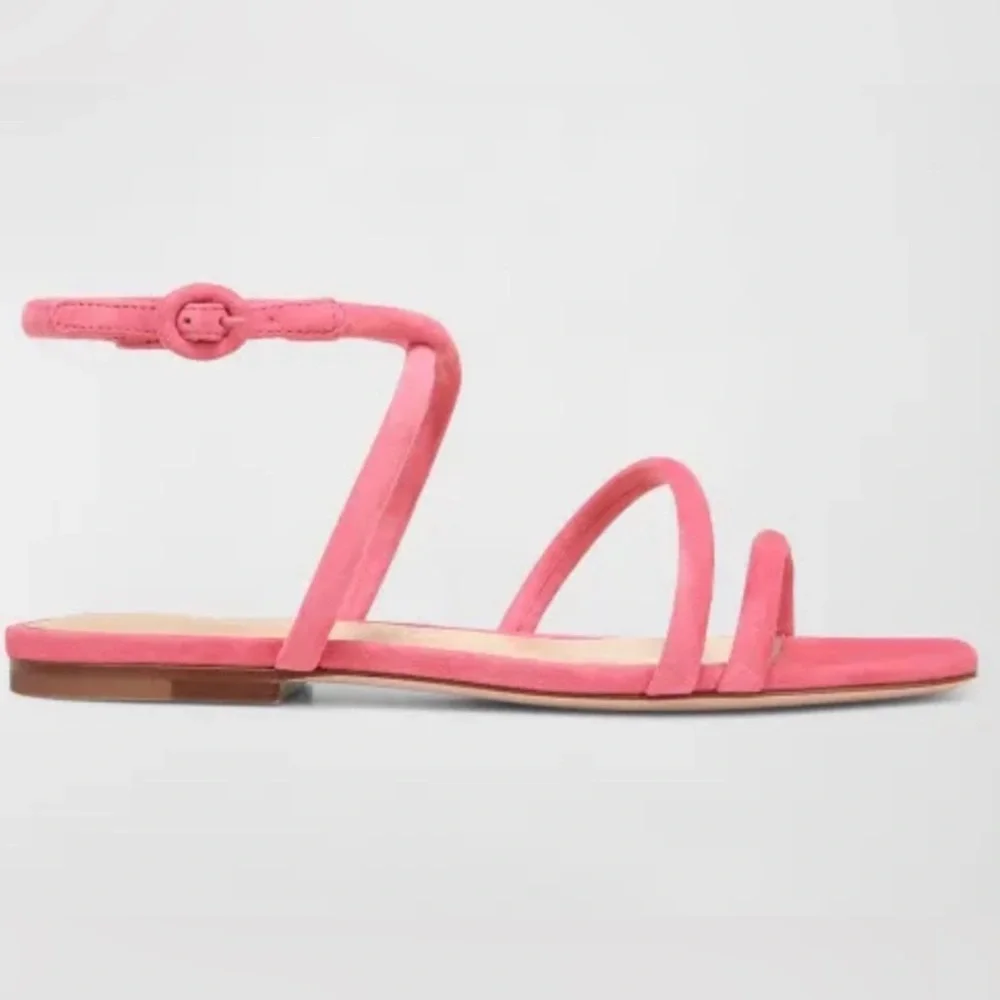 Veronica Beard Pink Suede Strappy Sandal - Picture 3 of 9